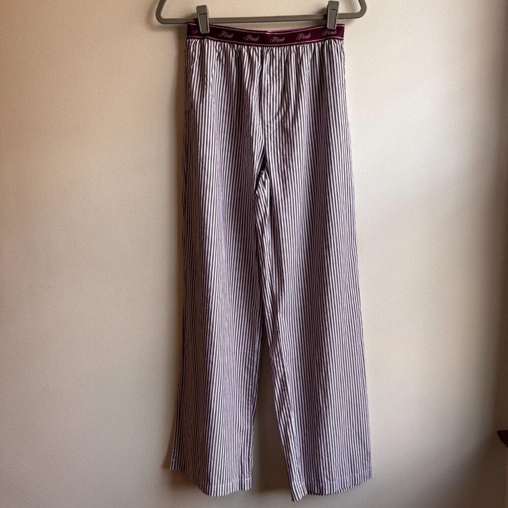 Victoria's Secret PINK Lounge Pants PJ with Elastic Waist Size XS NWT Burgundy - Picture 2 of 6
